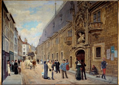 Hertugpaladset i Nancy restaureres. Maleri af Leon Voirin (1833-1887) af Leon Joseph Voirin