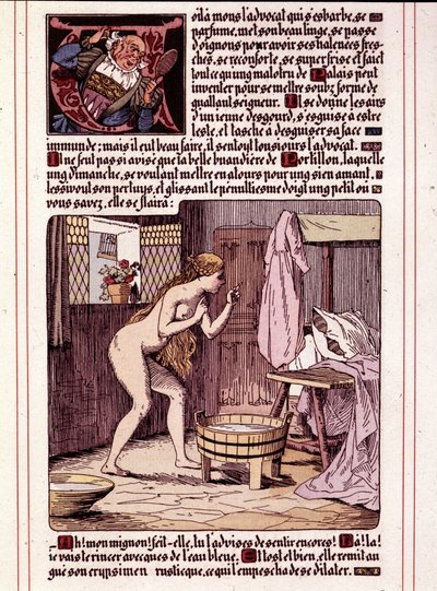 Illustration af Honore de Balzacs roman "La Mye du Roy"" af Leon Lebegue (1863-1944) af Leon Lebegue