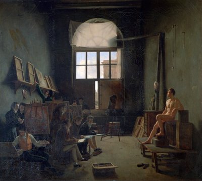 Davids værksted, 1814. af Leon Mathieu Cochereau