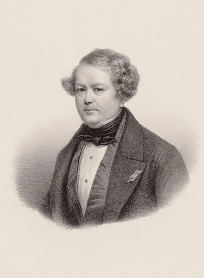 Portræt af komponisten Auguste-Mathieu Panseron 1796-1859, 1850. af Leon Noel