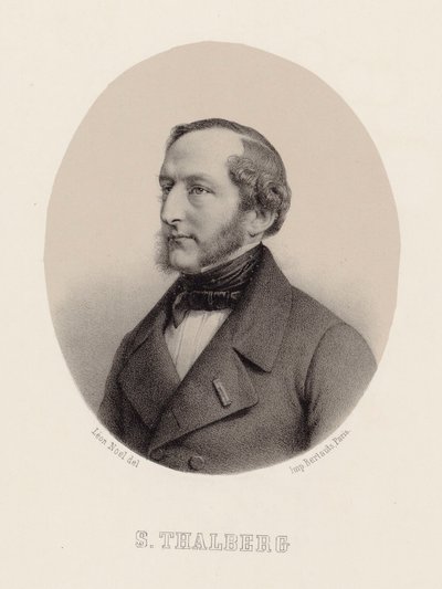 Portræt af pianisten og komponisten Sigismund Thalberg 1812-1871, ca 1860. af Leon Noel