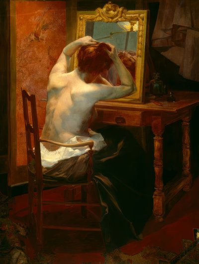 En dame på toilettet af Leon Olivier-Bon