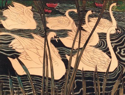 Svaner, ca. 1900. af Leon Spilliaert