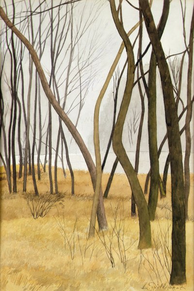 Træer (akvarel og blyant på papir) af Leon Spilliaert