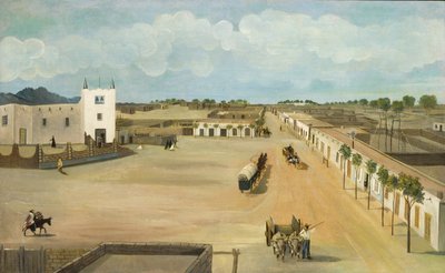 Old Mesilla Plaza, ca. 1885-1886. af Leon Trousset