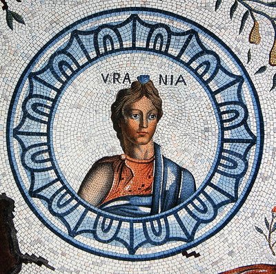 Urania, Muse of Astronomy (farvegravering) af Leon de (after) Laborde
