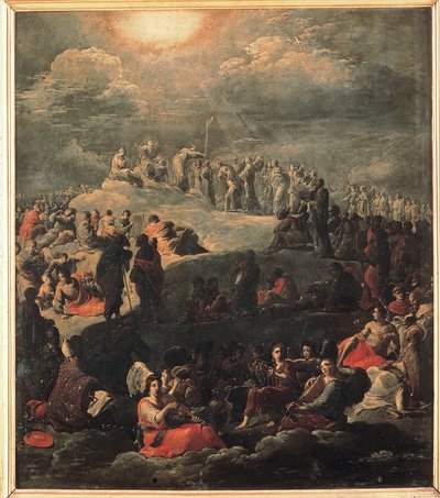 Forherligelse af det hellige kors af Leonaert Bramer