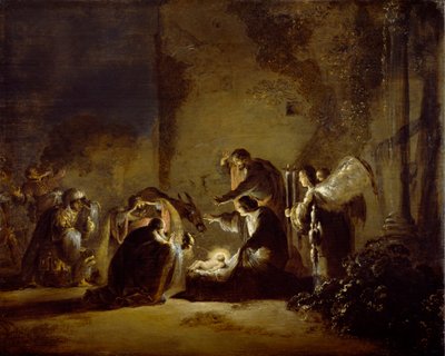 Tilbedelsen af de hellige tre konger af Leonaert Bramer