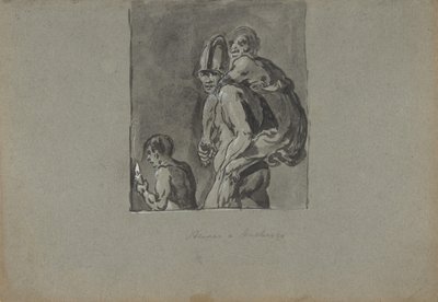 Æneas og Anchises, 1611-74. af Leonard Bramer