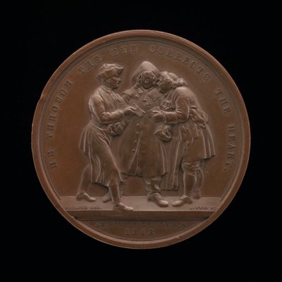 Canvassing for Votes central scene fra et maleri af William Hogarth [omvendt], 1848. af Leonard Charles Wyon