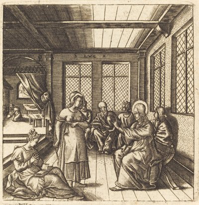 Kristus i Marias og Marthas hus af Leonard Gaultier