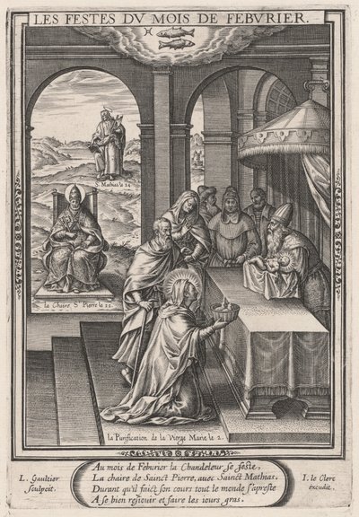 Les Festes du mois de Feburier (februar: Jomfruens renselse) af Leonard Gaultier