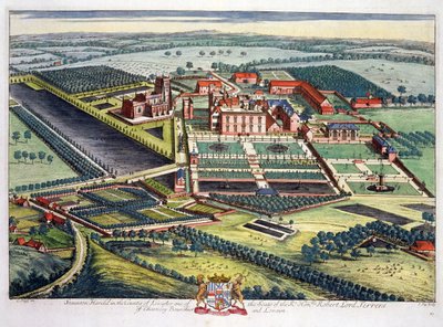 Staunton Harold i grevskabet Leicester graveret af Johannes Kip (ca. 1652-1722) af Leonard Knyff