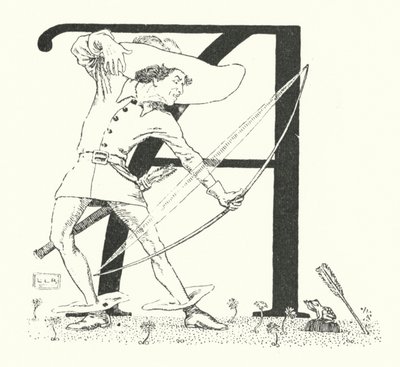 A var en bueskytte og skød på en frø (gravering) af Leonard Leslie Brooke