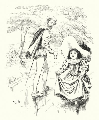 Da jeg skulle op ad Pippin-bakken, var Pippin-hill beskidt (gravering) af Leonard Leslie Brooke