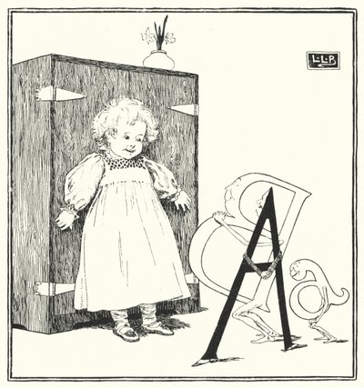 Store A, lille a, hoppende B (gravering) af Leonard Leslie Brooke