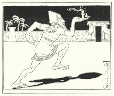 Hvor mange miles er der til Babylon? seks og ti miles (gravering) af Leonard Leslie Brooke