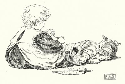Jeg elsker lille fisse, hendes pels er så varm (gravering) af Leonard Leslie Brooke