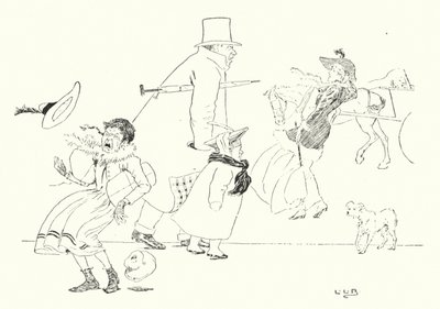 Hvis du nyser om mandagen, nyser du for fare (gravering) af Leonard Leslie Brooke