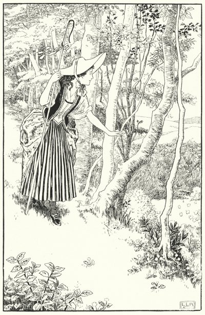 Lille Bo-Peep (gravering) af Leonard Leslie Brooke