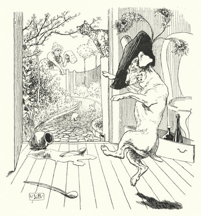 Old Mother Hubbard (gravering) af Leonard Leslie Brooke