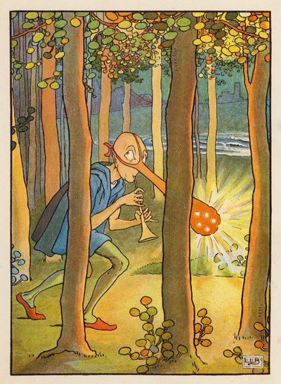 Dong med lysende næse (farvelitografi) af Leonard Leslie Brooke