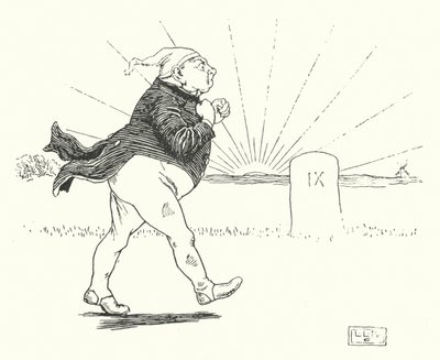 Der var en mand, og han havde intet, og røvere kom for at røve ham (gravering) af Leonard Leslie Brooke