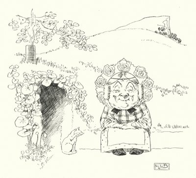 Der var en gammel kvinde, der boede under en bakke (gravering) af Leonard Leslie Brooke