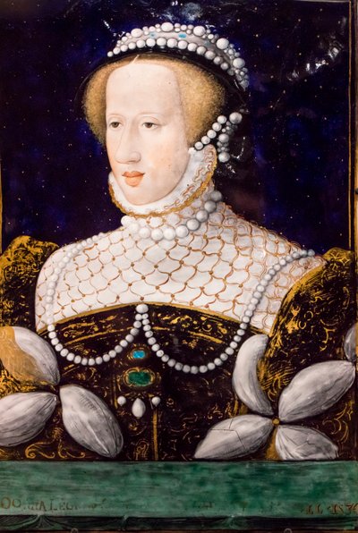 Eleonora af Habsburg, Limoges,1560 (Emalje på kobber) af Leonard Limosin