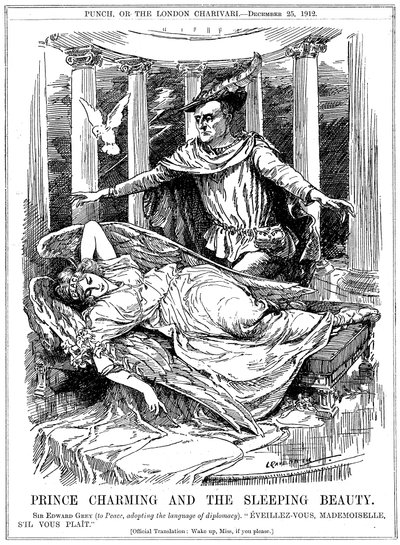 Prince Charming and the Sleeping Beauty, 1912 af Leonard Raven Hill