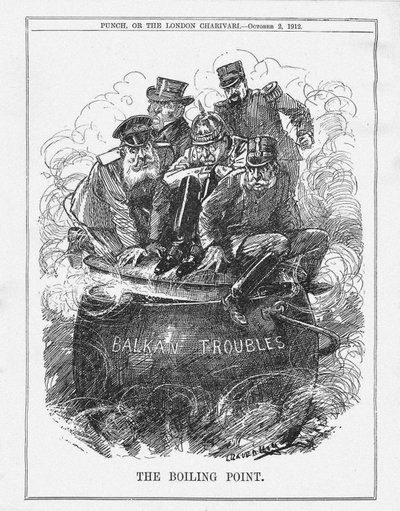 Kogepunktet. Punch Magazine, 2. oktober 1912, 1912 af Leonard Raven Hill