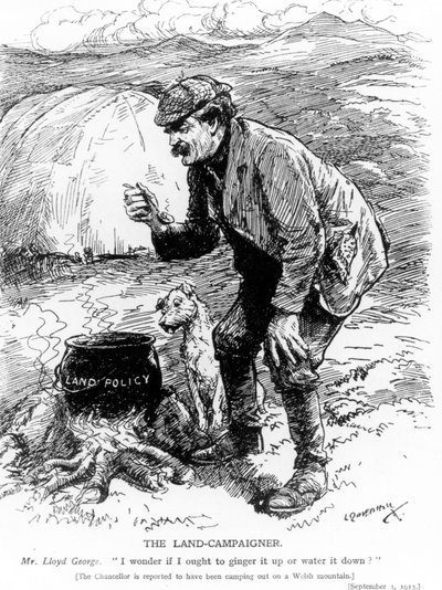 Land-kampagnen, 1913 af Leonard Raven Hill