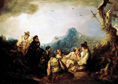 Banditter i bjerget, første halvdel af 1800-tallet (olie på lærred) af Leonardo Alenza