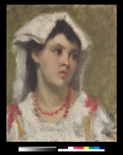 Portræt af en ung kvinde fra Ciociaria, 1877 af Leonardo Bazzaro