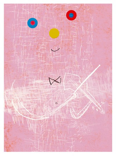 Abstrakt violinist af Leonardo Flores