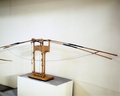 Maskine til flyvning med vinger, model efter tegningen af Leonardo da Vinci (Leonardo da Vinci). Museum for Videnskab og Teknologi, Milano. af Leonardo da (after) Vinci