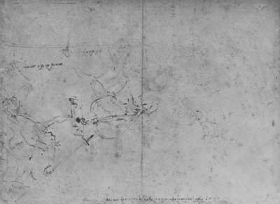Allegory of Fame Attacking Envy, c1480 1945 af Leonardo da Vinci