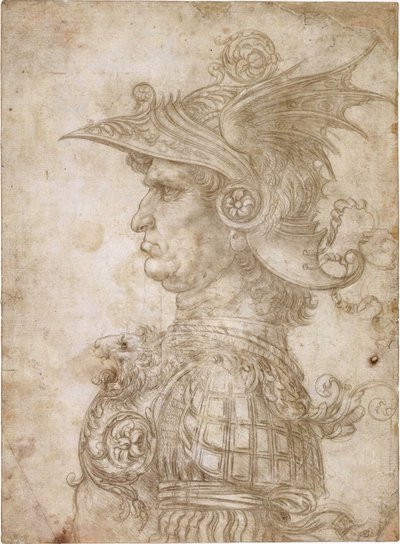 Buste af en kriger af Leonardo da Vinci