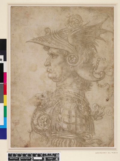 Buste af en kriger af Leonardo da Vinci