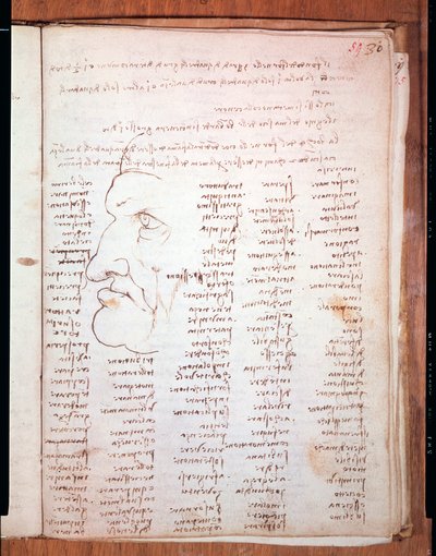 Codex Trivulziano af Leonardo da Vinci (Leonardo da Vinci) (1452 - 1519) - Trivulziana bibliotek, Milano af Leonardo da Vinci