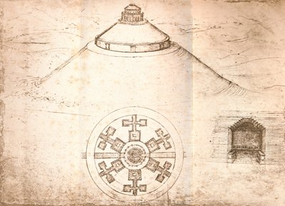 Design til et mausoleum, c1472-c1519 1883 af Leonardo da Vinci