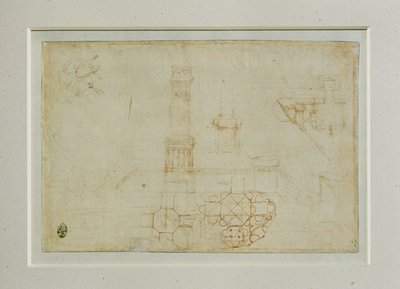 To studier af en bygning med en central plan ... af Leonardo da Vinci