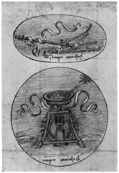 Emblem, Hostinato Rigore detalje, slutningen af det 15. eller begyndelsen af det 16. århundrede 1954 af Leonardo da Vinci