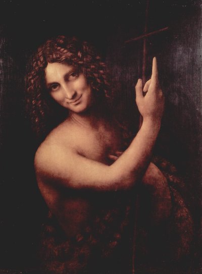 Fransk:  Saint Jean Baptiste Saint John the Baptist af Leonardo da Vinci
