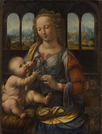 Tysk: Madonna mit der Nelke Madonna of the Carnation af Leonardo da Vinci