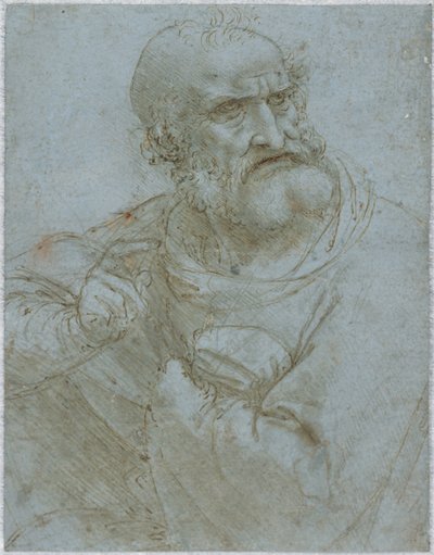 Halvlang figur af en apostel af Leonardo da Vinci