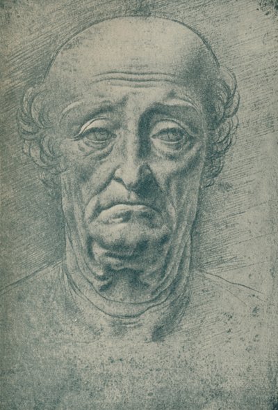 Head of an Old Man, c1400-tallet, 1932 af Leonardo da Vinci