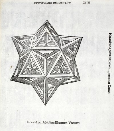 Hexacedron abscissum forhøjet vakuum, illustration fra 