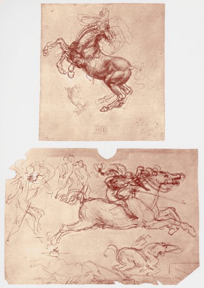 Hesteopdræt og ryttere og fodsoldater, c1504. af Leonardo da Vinci