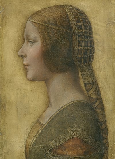 Den smukke prinsesse. Um 1496 af Leonardo da Vinci